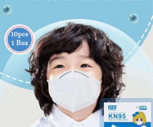 KN95 Kids Masks 95% Filtration Children Disposable Face Mask for Girls Boys Non Woven PM2.5 Dust Proof Mask Protection