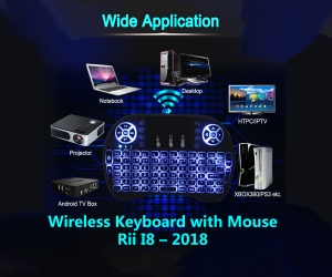 Wireless Keyboard with Mouse Rii I8 2018