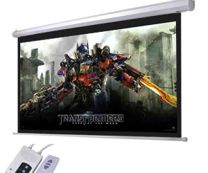 Apollo 70 x 70 Inch Wall Electric Remote White Projector Screen