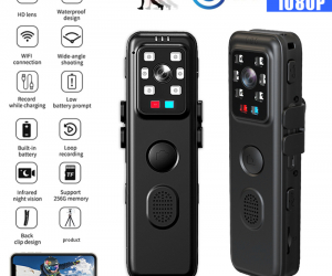 1080P WiFi Mini Police Body Camera 