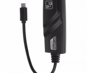 USB 3.1 TYPE C TO RJ45 POWER LINE ADAPTER LAN NETWORK GIGABIT ETHERNET ADAPTER 10/100 / 1000MBPSBlack