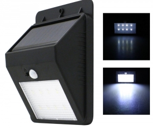 Solar Motion Sensor LED Outdoor Light Black