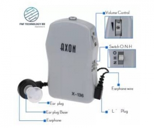 AXON X136 Personal Sound Amplifier Hearing Aids with/ Volume Control