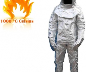 High Quality 500 Degree Heat Resistant Heat Radiation Aluminized Coverall Clothes Fire Proof uniform Firefighter