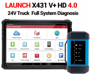 Launch X431V + HDIII Heavy Duty Truck Diagnostic Scanner 2021 Automotive Scan Tool with DPF, ECU Coding, Special Functions, All System Diagnostics, Wireless / Bluetooth / Wireless Diesel Truck Diagnostic Tool.