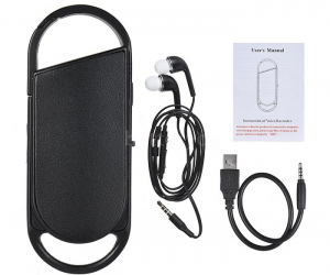 Portable Keychain Digital Voice Recorder OneKey Recording 
