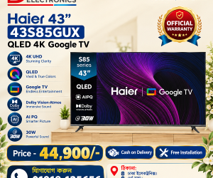 Haier 43 inch 43S85GUX QLED UHD 4K Google Smart TV