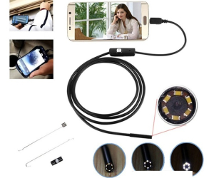 2 in 1 Endoscope Camera Waterproof Inspection Camera 2 Meter