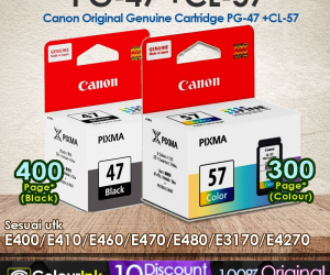 Canon Combo Original 47 & 57 Ink Cartridge Set with Pixma E400