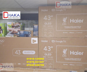 Haier 43 inch H43S80GUX QLED 4K Google TV Official