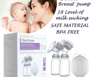 Automatic Double USB Electric Breast Pump w/ 150ml Bottle Baby Feeding Feeder