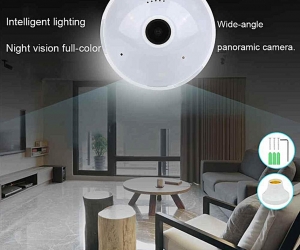 Camera LedBulb 360° Panoramic Wifi IP Camera 5in1 View