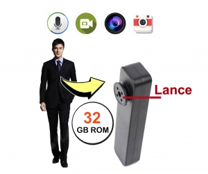 Camera Button 32GB Video with Voice Recorder