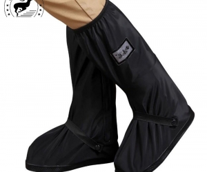 Waterproof Rain Boot Shoes Covers Foldable Reusable Slip Resistant Overshoes with Reflector for Women & Men SizeL S M