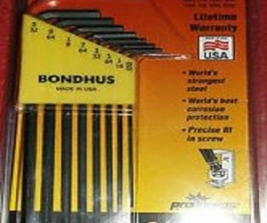 Bondhus 10932 Set of 8 Balldriver Lwrenches Black