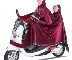 Double Bike/Ebike/Motorcycle/Scooter Cycling Jacket Poncho Raincoat Cape 