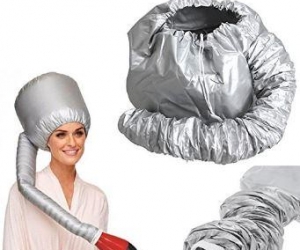 Generic Portable Soft Hair Drying Cap Bonnet Hood Hat Blow Dryer ToolSilver