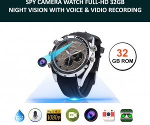 Camera Watch Night Vision 32GB with Voice & Video Recorder