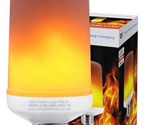 LED Flame Effect Fire Light Bulb SMD2835 Flickering Decorative Flame Lamp 1200K AC85V~265VWhite