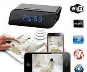 Table Clock Wifi IP Camera Video with Voice Recorder