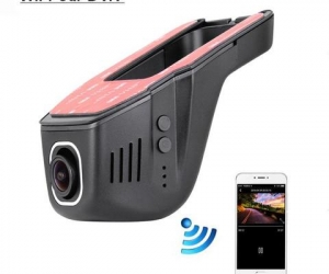 Wifi Car Dvr DashCam Video Recorder Camcorder 170 Degree Wide Angle Full HD 1080P Dual Camera Lens ReistratorBlack