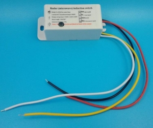 High sensitivety radar moving induction switch delay adjustable microwave embeddableWhite