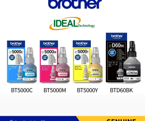 Brother BT5000 CMY & BTD60BK Black Full Set Color Ink