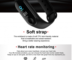 Blood Pressure Monitoring Fitness Band M3