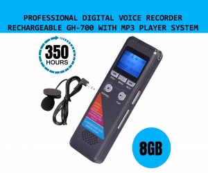 Professional Digital Voice Recorder 8GB Rechargeable