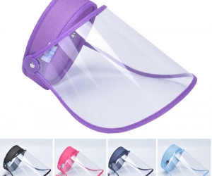 Transparent Protective Face Shield Hat Visor Cap Flip Up Rotatable Adjustable Dustproof AntiDust SplashProof Full Cover Shield 