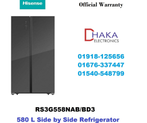 Hisense 580L RS3G558NAB Side by Side Refrigerator