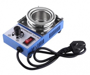220V 150W Solder Pot Soldering Desoldering Bath 50mm ST21C 450 Degree Temperature Controlled Melting Tin Pot Tin CansBlue