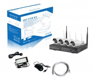 Wireless WIFI IP Camera NVR Kit PackageWhite