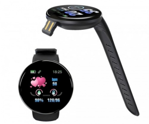 AR18 Smartwatch Blood Pressure Round Smartwatch Waterproof Sport Fitness Tracker