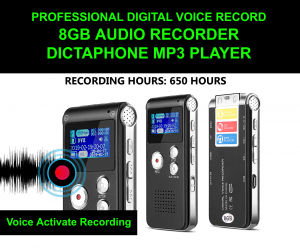  Voice Record 8GB Dictaphone MP3 Player