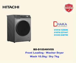 Hitachi BDD1054HVOS Front Loading Washer Dryer 10.5 KG