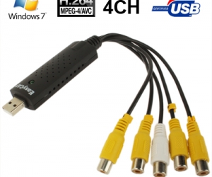 4 Channel USB 2.0 DVR Video Capture Surveillance System, Support Windows 7 System