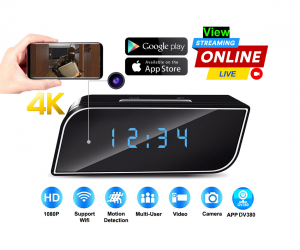 4K Live IP Camera Table Clock