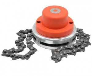 Power chain cutter head trimmer coil chain brush lawn cutter garden trimmer for lawn mowerOrange