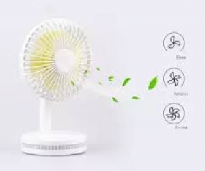 Modern fan night lamp handheld charging desk small fan mini portable USB FanWhite