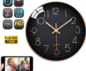 IP Camera Wall Clock 4K Round Body