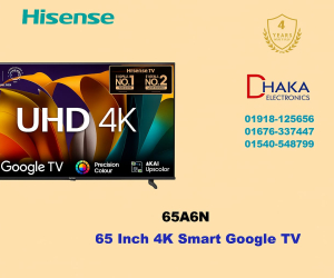 Hisense 65 inch 65A6N 4K Smart Google TV Official