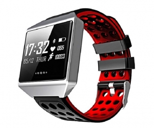 CK12 Smartwatch Blood Pressure Heart Rate Monitor WaterproofRed