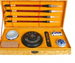 Luxury Calligraphy Brushes Pen Set Artist Writing Drawing Weasel Brush Pen Ink Paper Stone Set the Scholars Four Jewels