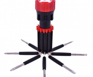 8 in 1 MultiScrewdriver Torch with powerful Light