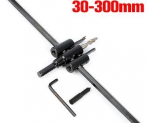 30300mm Adjustable Wood Drywall Circle Hole Drill Cutter Bit Saw Circle Hole Saw Cutter Drill BitBlack