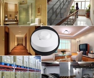 Motion sensor 360 degree Microwave Radar Sensor Light Control Switch power saving Ceiling wall Mounted Adjustable Smart Motion Sensor Light Radar Switch