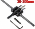 30-200mm-Adjustable-Wood-Drywall-Circle-Hole-Drill-Cutter-Bit-Saw-Circle-Hole-Saw-Cutter-Drill-Bit-Black