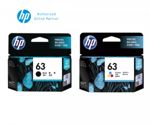 HP Original 63 Ink Cartridges Black Tricolor, 2 Cartridges