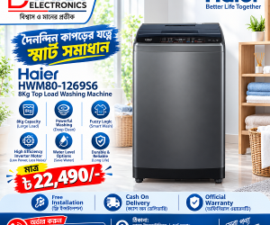 Haier HWM801269S6 8Kg Top Load Automatic Washing Machine